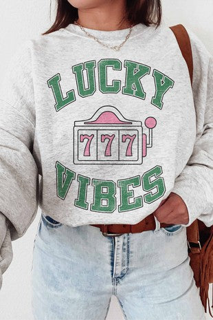 LUCKY VIBES GRAPHIC SWEATSHIRT