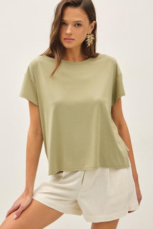 Bamboo/modal Crewneck Oversized T-shirt