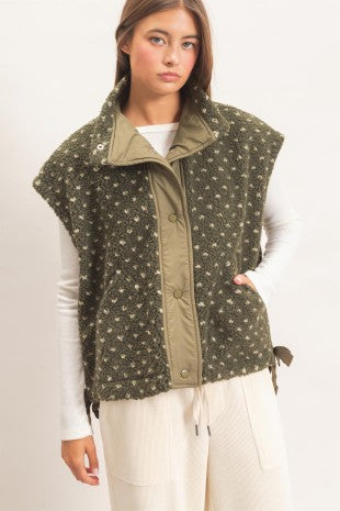 Polka Dot Sherpa Vest