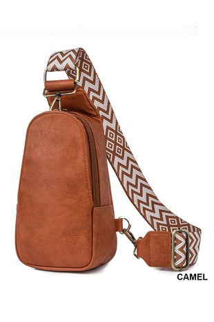 VEGAN LEATHER SLING CROSS BODY BAG