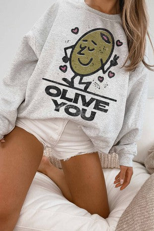 OLIVE YOU OVERSIZED SWEATSHIRT