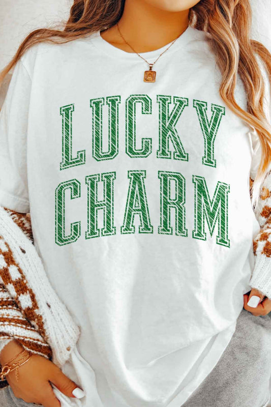 LUCKY CHARM ST PATRICKS GRAPHIC TE