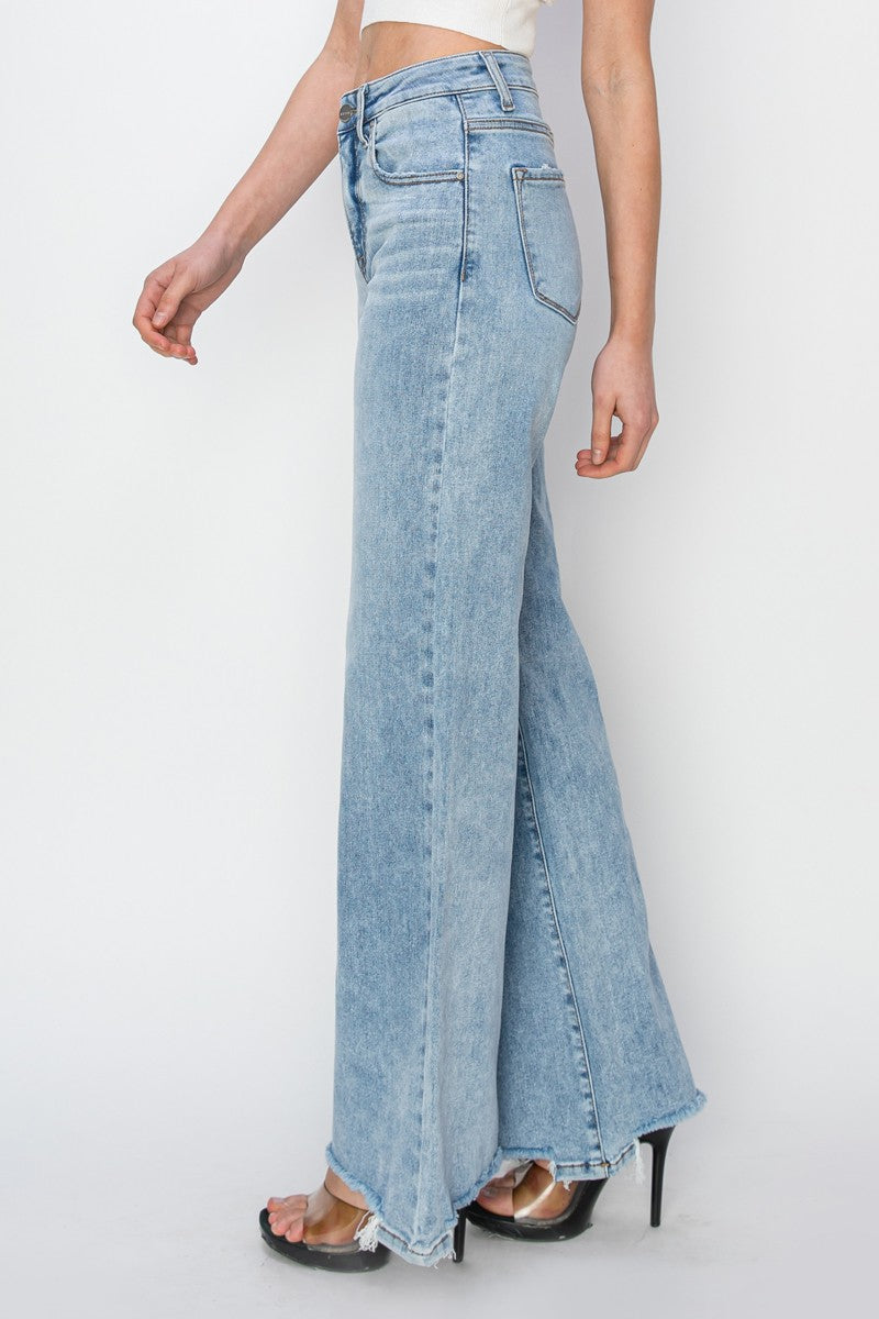 HIGH RISE WIDE LEG JEANS