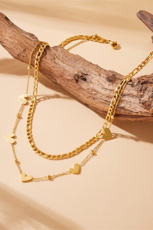 18k Stainless Steel Tarnish Free Layered Necklace