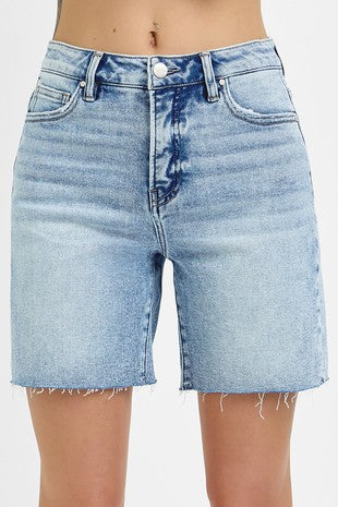 Tummy Control High Rise Mid Length Shorts