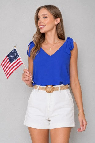 Self Tie Strap Airflow Game Day Cami Top
