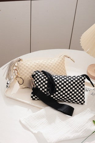 Woven Wristlet Clutch