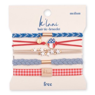 free" Patriotic Hair Tie Bracelets