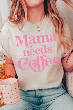 Mama Needs Coffee Oversized Graphic Tee