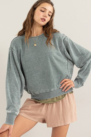 DZ24C258-SEAM DETAIL SWEATSHIRT