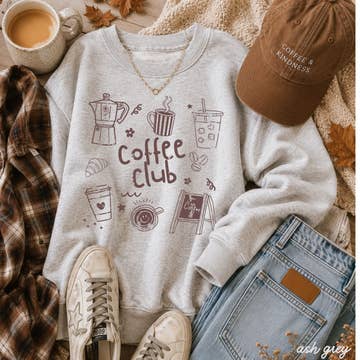Coffee Club Doodle Sweatshirt